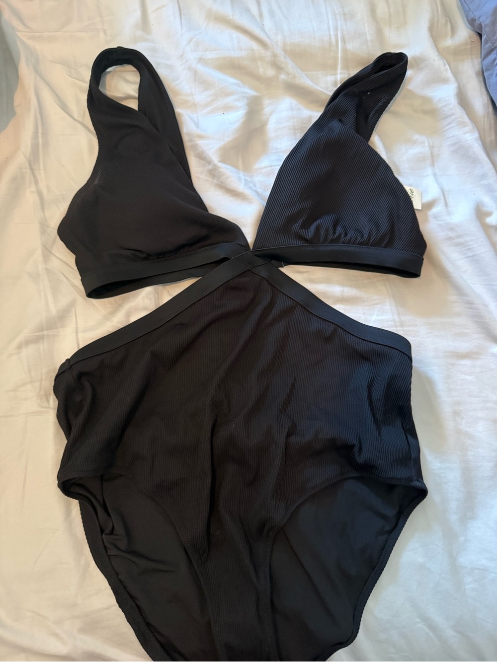 Black Aerie One-Piece Cutout Swimsuit